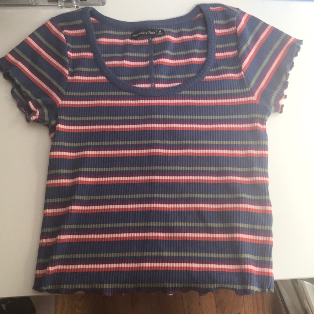 American Eagle striped short sleeve top